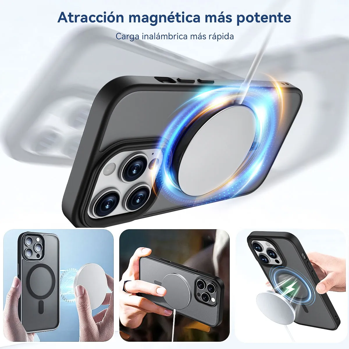 Funda Iphone 13 Magsafe Para Iphone + Mica Privacidad 9d Negro - Imagen 2