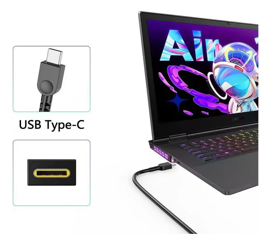 Cargador Lenovo Tipo C. De 65W. - Imagen 3