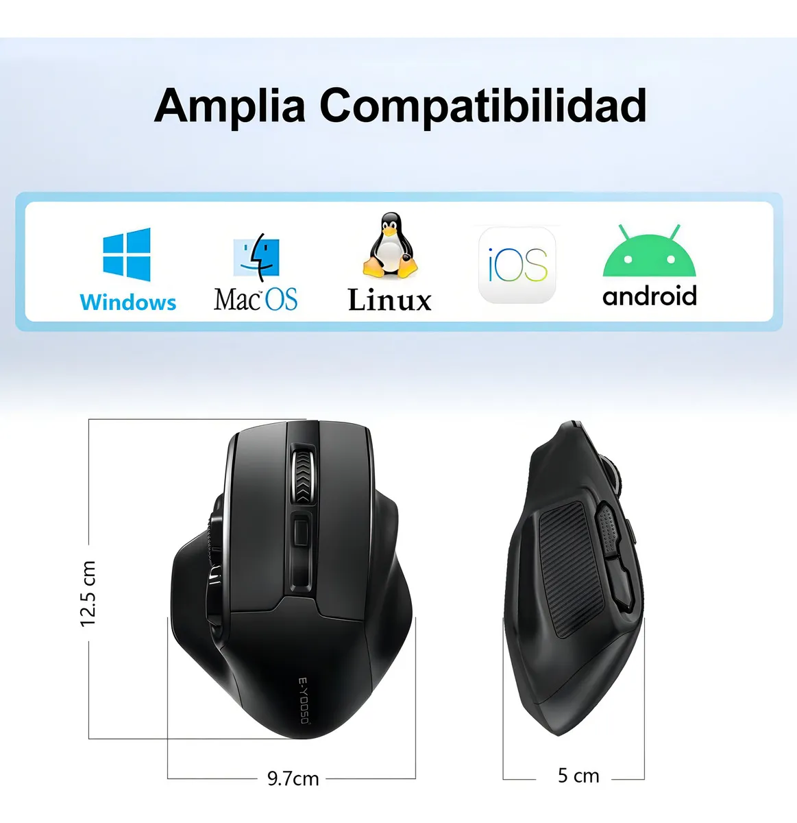 Mouse Inalámbrico F30 Bluetooth+USB Ergonómico - Imagen 4