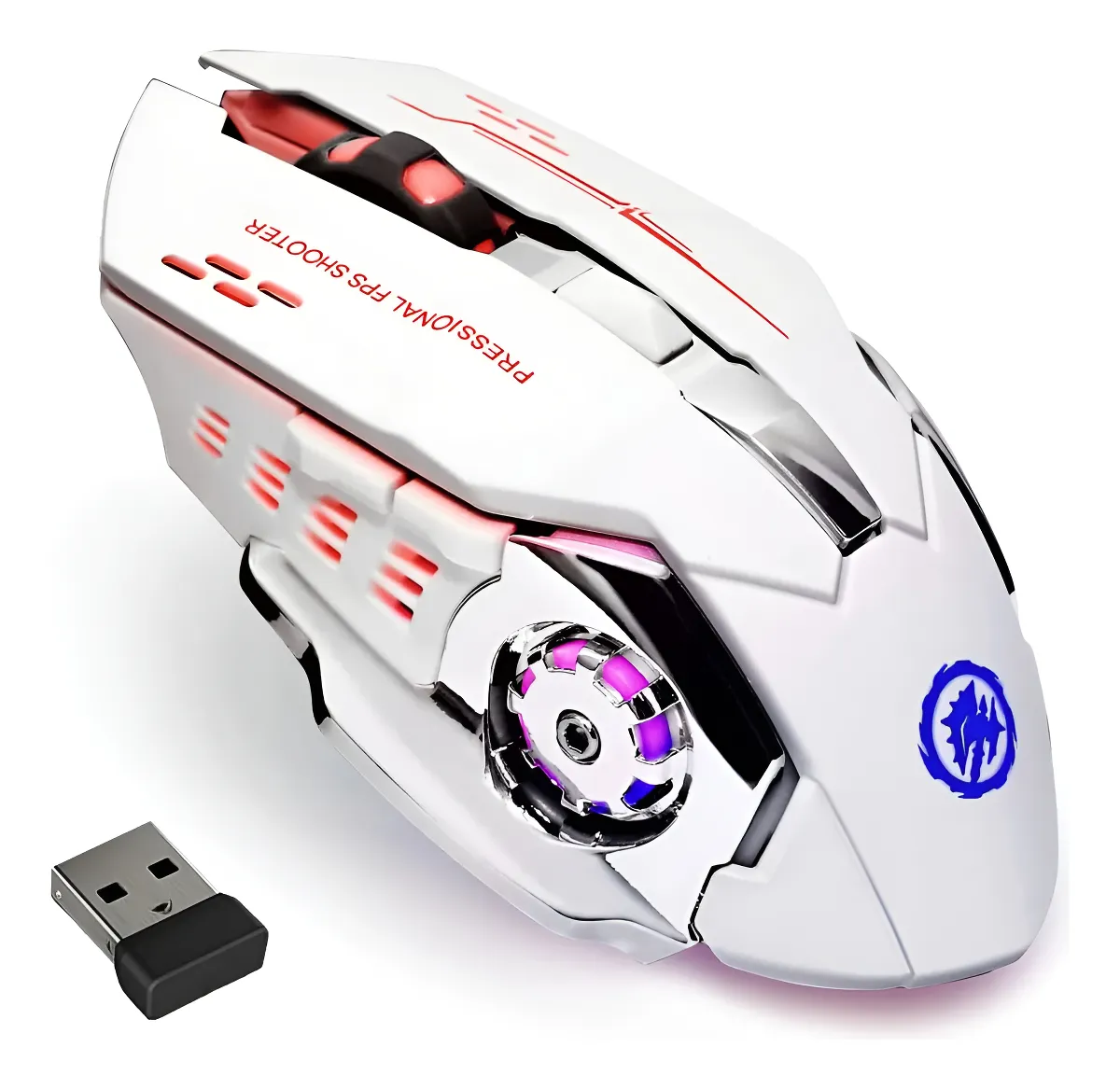 Mouse gamer inalámbrico recargable